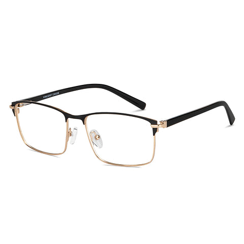 Vincent Chase Gold & Black Full Rim Rectangle VC E12395