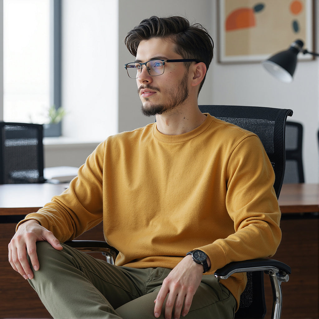 Vincent Chase Black Full Rim Rectangle VC E12395