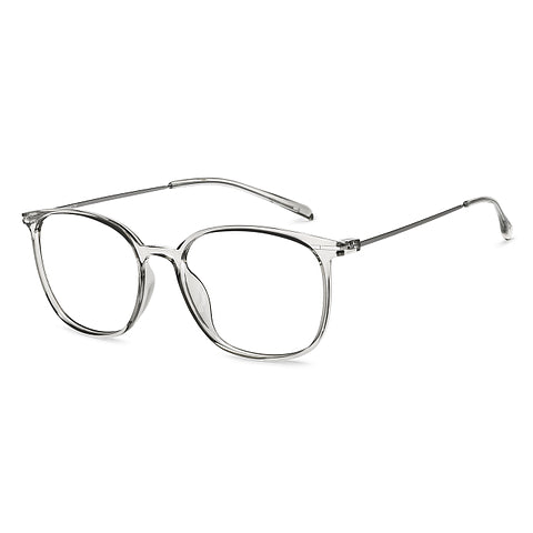 Grey Transparent Full Rim Round LA E13068