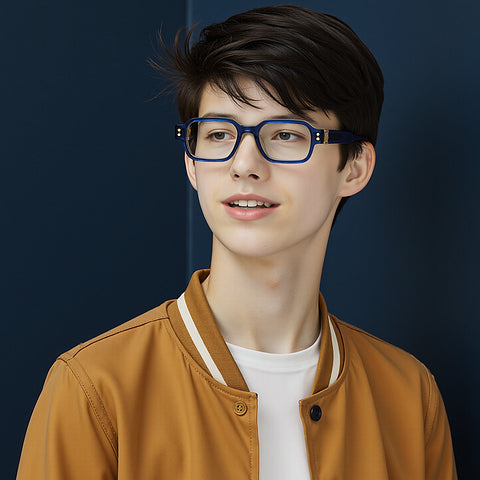 Hooper Navy Blue Full Rim Rectangle LK E18466