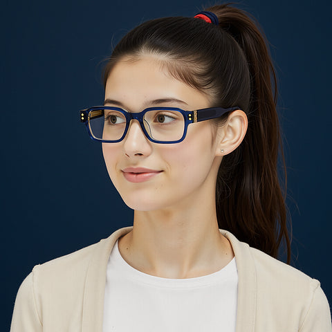 Hooper Navy Blue Full Rim Rectangle LK E18466