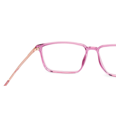 L K Pink Full Rim Rectangle LA E16643