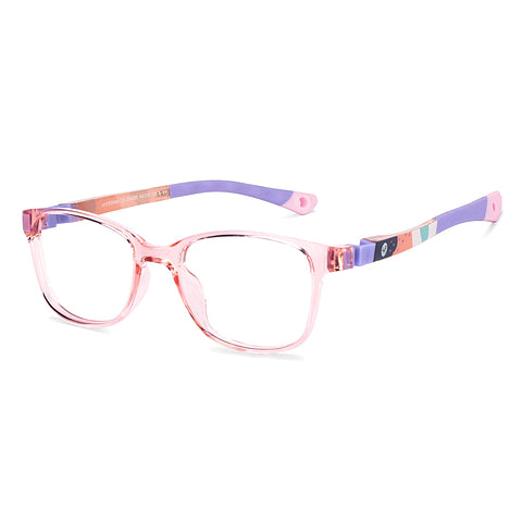 Hooper Pink Transparent Full Rim Rectangle Size: 5-8 yrs