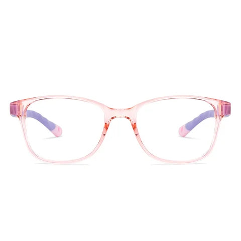 Hooper Pink Transparent Full Rim Rectangle Size: 5-8 yrs