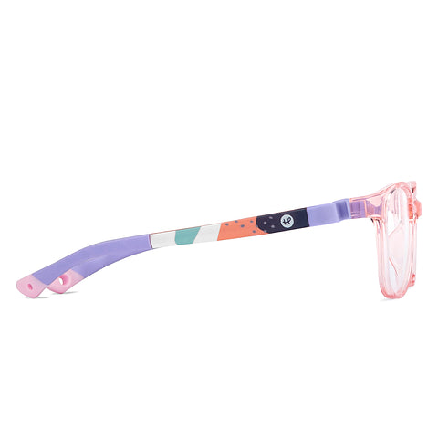 Hooper Pink Transparent Full Rim Rectangle Size: 5-8 yrs