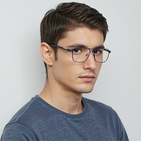 Vincent Chase Sky Blue Full Rim Geometric VC E12404