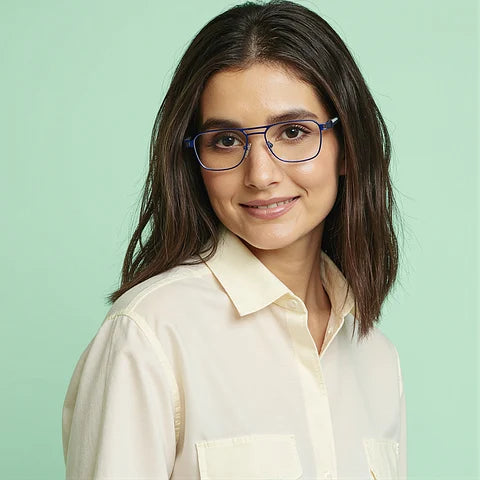 Vincent Chase Sky Blue Full Rim Geometric VC E12404