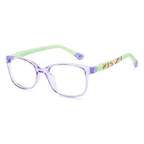 Hooper Purple Transparent Full Rim Cat Eye Size: 8-12 yrs